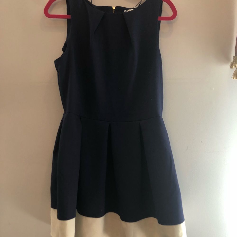 Navy and white sundress